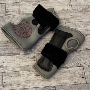 Gray and Black Wrist Guards